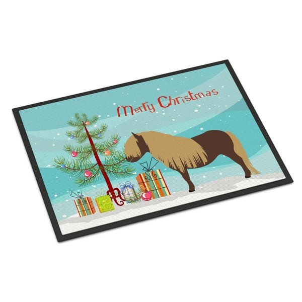 Carolines Treasures Shetland Pony Horse Christmas Indoor or Outdoor Mat, 24 x 36 in. BB9281JMAT